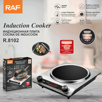 Table de cuisson à induction RAF R.8102 3500W avec affichage numérique LED, fonction minuterie, grande puissance, facile à nettoyer, appareil de cuisine électrique