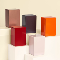 Boîte en métal carrée multicolore de qualité alimentaire, avec couvercle, écologique, recyclable, pour le stockage du thé, des bonbons et des aliments, logo personnalisé, vente en gros