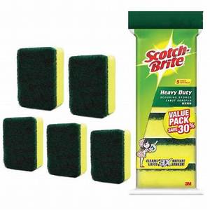 Tampons à vaisselle de haute qualité pour la cuisine, tampons Scotch Brite 3M, éponge - Product Image 2