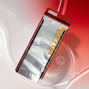 Rõ ràng lá mờ cửa sổ đứng lên Túi ba bên con dấu bao bì nhựa túi dây kéo với lỗ treo - Product Image 3