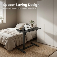 Table de salon électrique réglable portable AOR avec roulettes dissimulées, surface en acier laminé à froid et bois, support au sol multifonctionnel