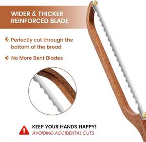 سكين خبز خشبي بالجملة، أداة لتقطيع الخبز المنزلي بسهولة، شفرة لتقطيع الخبز لأدوات الخبز - Product Image 2