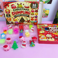 Nouvelle Boîte Mystère Calendrier de Noël 2026 à Succès : 24 Jouets Anti-Stress Mignons en TPR en Forme de Baozi à Presser pour Soulager l'Anxiété