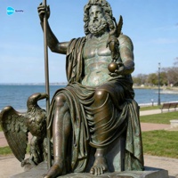 Statue de Zeus de taille personnalisée, design classique, sculptée à la main pour les parcs publics ou les collections de musées en plein air