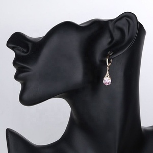 Suministro de Fábrica: Conjuntos de Collares y Pendientes de Torre Eiffel con Circonita Cúbica Rosa, Verde y Blanca para Boda y Compromiso - Product Image 4