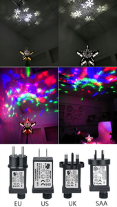 Ornements de décoration en gros Toppers d'<span class=keywords><strong>arbre</strong></span> de Noël <span class=keywords><strong>Projecteur</strong></span> de flocon de neige rotatif à <span class=keywords><strong>LED</strong></span> - Product Image 6