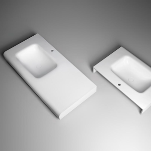 Baignoire autoportante rectangulaire de luxe, design traditionnel écologique, pierre artificielle, massage (jets d'air), drain inclus - Product Image 1