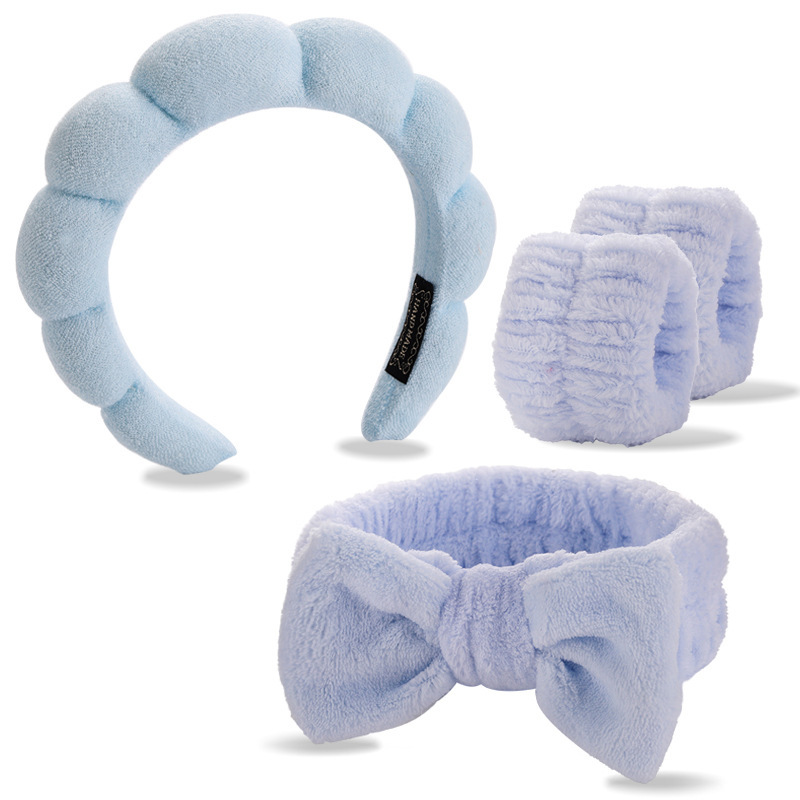 Bracelet d'interface à couture bleu ciel, ensemble de 4 pièces