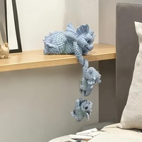 Figurine en résine Famille de bébés dragons dégradés, modèle de dragon volant mignon à suspendre, pour décoration de table intérieure