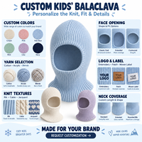 Nouveau bonnet pour enfants avec écharpe intégrée et protection d'oreilles en velours épais, bonnet en tricot chaud pour l'hiver