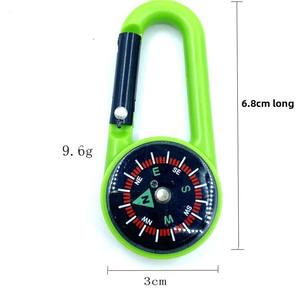 Boussole extérieure portable avec mousqueton à crochet rapide boucle de sac à dos multifonctionnelle étui en plastique à aiguille nord pour le camping - Product Image 3