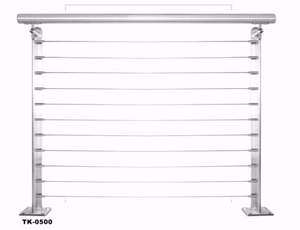 Veranda Handlauf Edelstahl Außentür Geländer mit Draht verbinder - Product Image 2