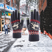Gants tactiles double couche transfrontaliers, doublés polaire épais, coupe-vent, respirants, résistants au froid et chauds