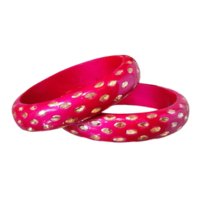 Handmade Lac Bangles Shadow Stone Kada with Glossy Polish Traditional Ethnic Jewelry for Women Wedding Festival and Party Wear - Product Image 3