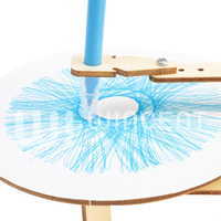 Kit STEM de robot dessinateur électrique en bois à monter soi-même pour enfants, jouet éducatif d'expérimentation scientifique, assemblage 3D pour ingénieurs