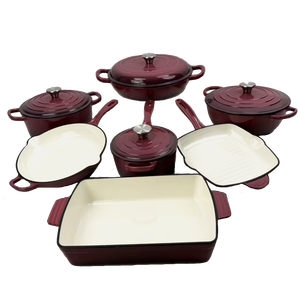 <span class=keywords><strong>Set</strong></span> Panci Enamel Besi Cor Tebal Harga Pabrik, Tujuh Buah - Product Image 3