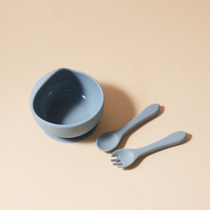 Ensemble de <span class=keywords><strong>vaisselle</strong></span> pour bébé <span class=keywords><strong>en</strong></span> silicone : assiette, bol, tasse à bec, avec ventouse, fourchette et cuillère, pour l'apprentissage de la diversification alimentaire des tout-petits - Product Image 6