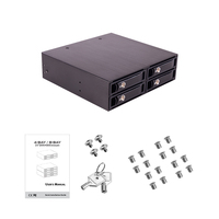 4-Bay U.2 NVMe 2,5 "SAS SSD/HDD Mobile Rack Enclosure para 5,25" Bay, con 4x MiniSAS HD ()