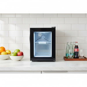 Congelador con compresor de 21 l, pequeño, de sobremesa, mini, para exhibir helados, con puerta de vidrio y luz - Product Image 1