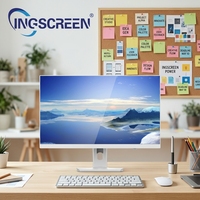 INGSCREEN 27 Inch All-In-One Desktop PC LCD Screen IPS Monitor Core I3 I5 I7 Windows 10 11 SSD HDD for Office Gaming