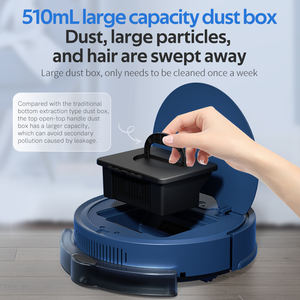 Robot Aspirador y Fregador con Navegación Giroscópica, 3 Motores Sin Escobillas, Succión de 1500Pa, Limpieza Automática, Control por Aplicación - Product Image 4