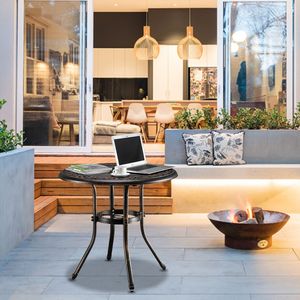 DB 32*32*29\" (81*81*74cm) Cast <b>Aluminum</b> Outdoor Dining <b>Table</b> XH Round <b>Table</b> for Outdoor Use - Product Image 4