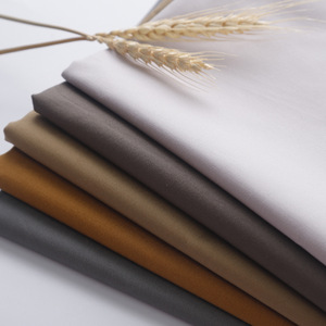 32S Washed Carbon Brushed Cotton Stretch Plain Yarn Card Fabric Medium Elastic Woven Cloth For Workwear Uniform Ready Stock - Product Image 1