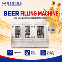 Machine automatique de mise en bouteille de bière, équipement de remplissage et de bouchage de bouteilles en verre pour ligne de production de brasserie