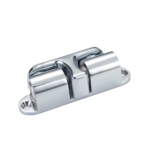 Butée de porte en alliage d'aluminium 8520, type clip à fixation au sol, finition poli miroir, design moderne et épuré - Product Image 1