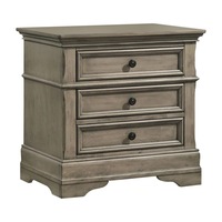 Lit double en chêne massif de style américain, antique français, rétro, haut de gamme, pour hôtel de luxe, fabriqué en Chine