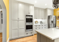 Penjualan Panas Vermont Desain Mewah Modern Gaya Retro Desain Individual Lemari Dapur Berkualitas Premium Desain Substrat