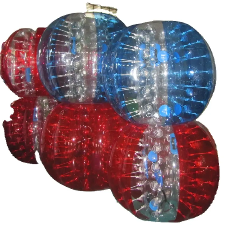 Bola de futebol inflável para adulto, venda quente de bola de tpu/pvc, corpo zorb, bola de futebol com pontos coloridos