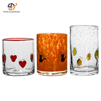 Personalisierte bunte Borosilikat-Glas-Kaffeetassen mit Dekor für Hochzeitsgeschenke