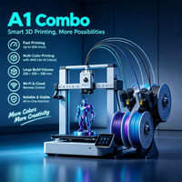 Imprimante 3D Bamboolab A1 Combo Nouvelle, de bureau, domestique, FDM, double extrudeur, nivellement entièrement automatique, multicolore, haute vitesse, WiFi, USB, 1 an de garantie