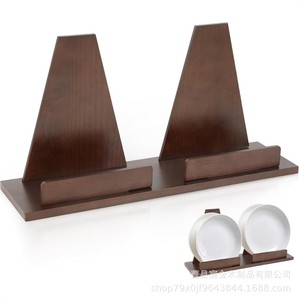 Wooden Record Rack <b>Desktop</b> <b>Shelf</b> For Books And Miscellaneous Items Retro Color Single Layer - Product Image 2