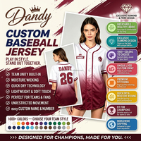 Maillots de baseball personnalisés grande taille pour femmes, imprimés, en Spandex/Polyester, respirants, antibactériens, séchage rapide, vente en gros
