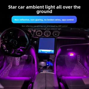 Đèn nội thất xe hơi được cải tiến, đèn trang trí cảm biến chân, đèn nội thất nhịp điệu âm nhạc điều khiển bằng âm thanh bảy màu - Product Image 2