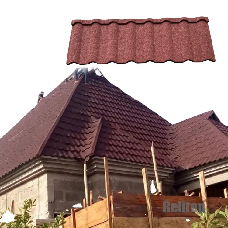 Galvanizli oluklu renk çatı/kiremit/taş kaplı çelik çatı filipinler amerikan çatı kaplama levhası