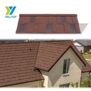 热卖建筑石材涂层金属屋面瓦片瓷砖/屋顶板板