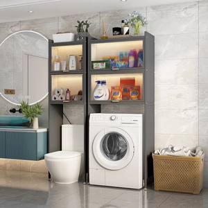 Estante <span class=keywords><strong>para</strong></span> <span class=keywords><strong>Lavadora</strong></span> a Prueba <span class=keywords><strong>de</strong></span> Polvo con Puerta, <span class=keywords><strong>Mueble</strong></span> <span class=keywords><strong>de</strong></span> Almacenamiento <span class=keywords><strong>para</strong></span> Baño, Estante <span class=keywords><strong>de</strong></span> Almacenamiento <span class=keywords><strong>de</strong></span> Gran Capacidad sobre <span class=keywords><strong>la</strong></span> <span class=keywords><strong>Lavadora</strong></span> - Product Image 2