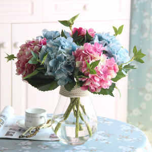 Bán Buôn Chất Lượng Cao Đám Cưới Hoa Sắp Xếp Màu Hồng Duy Nhất Tú Cầu Latex Bất Cảm Ứng Nhân Tạo Hoa Trắng - Product Image 3