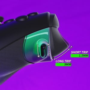 Chameleon Blue Purple Ergonomic FLEXOR Click Rubberized Side Rails Panel Handle <b>Grips</b> Trigger Stop Kit for Xbox Series X S - Product Image 6