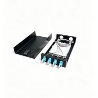 Boîtier de terminaison à fibre optique 4 ports LC Duplex OEM ODM, montage mural, boîte de distribution de raccordement métallique certifiée CE RoHS