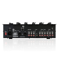 Console de mixage DJ USB 6 canaux M6, élégante et professionnelle, avec égaliseur 3 bandes/gain/mesure LED sur chaque canal