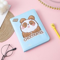 Petit organisateur de journal en cuir écologique avec broderie en peluche pour animaux, cadeau pour fille, anniversaire, étudiant