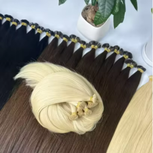 Extensions de cheveux humains vierges vietnamiens 100% cuticules alignées, double trame, Remy, naturelles, lisses et ondulées, pointe plate - Product Image 1