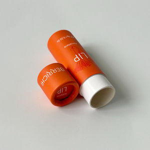 Venta al por mayor de bálsamo labial barra de labios embalaje de cartón Kraft Natural impresión colorida push up Chapstick 10g tubo de papel resistente al aceite - Product Image 5