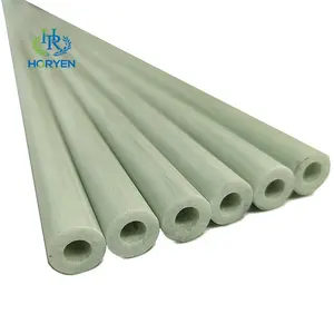 Factory hot selling tubo fibra de vidro white round hollow pultrusion glass fiber tube