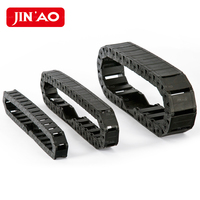 Nylon PA66 Material Kleine Größe Schwarze Farbe Geschlossener Kabelträger Kabelkette für Maschinen