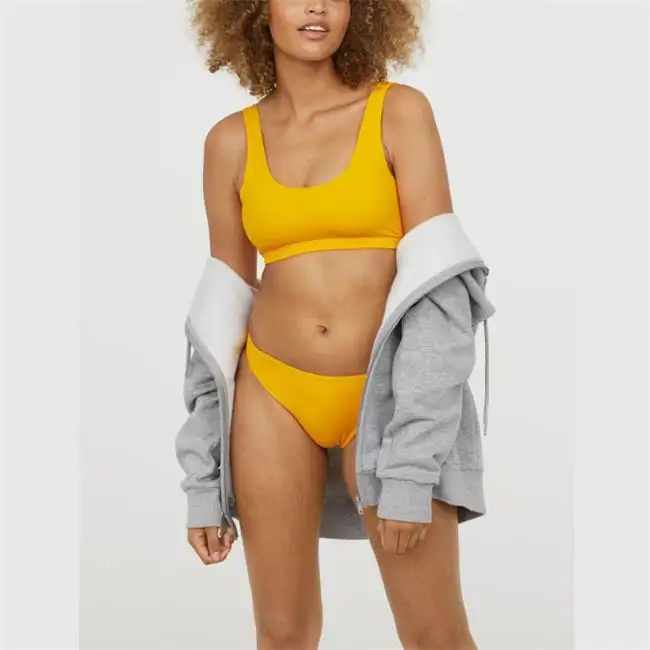 Custom Textured two pieces surfing sexy sports bikini plus size swimwear beachwear